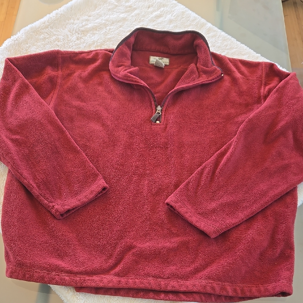 Men's Horny Toad Fleece Red Half-Zip Sweater